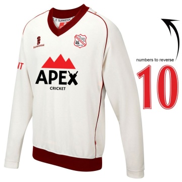 Curve Long Sleeve Sweater Red Trim